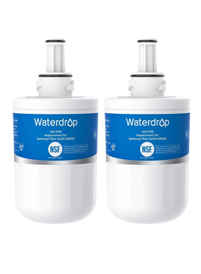 ووتر دروب فلتر مياه ثلاجة Waterdrop DA29-00003G، بديل لفلتر Samsung®، DA29-00003B، DA29-00003A، Aqua-Pure Plus، HAFCU1، RFG237AARS، FMS-1، RS22HDHPNSR، RSG257AARS، فلتران (قد يختلف شكل العبوة) - Image 1